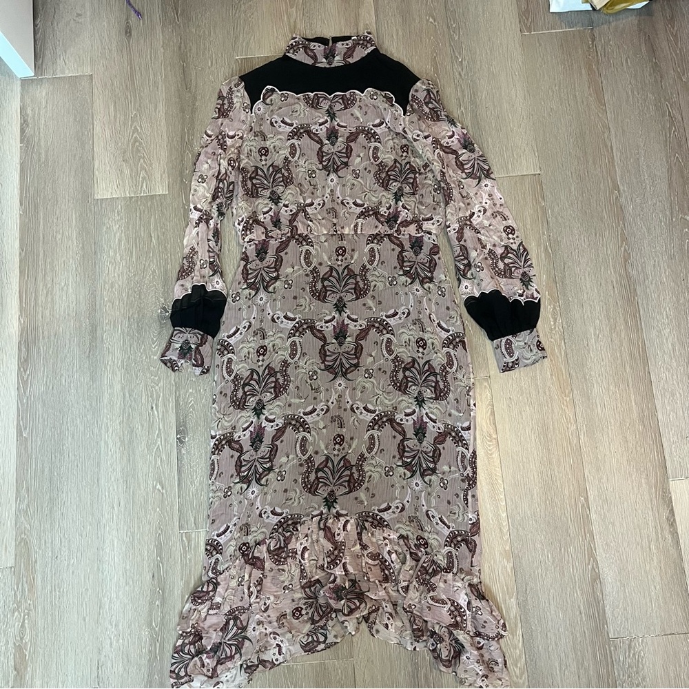 Saloni Maxi Printed Dress Size 10